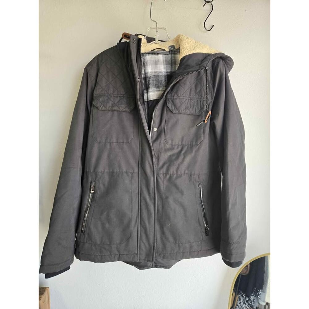 🧥 Free Country Women's Insulated Winter Jacket - Plaid/Sherpa Lined - Medium